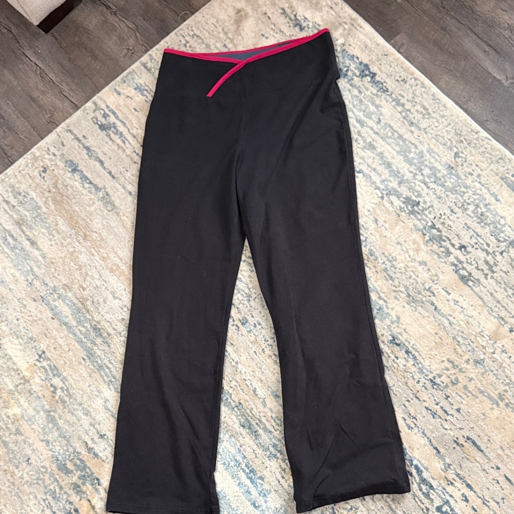 Black Pants with Pink Trim
